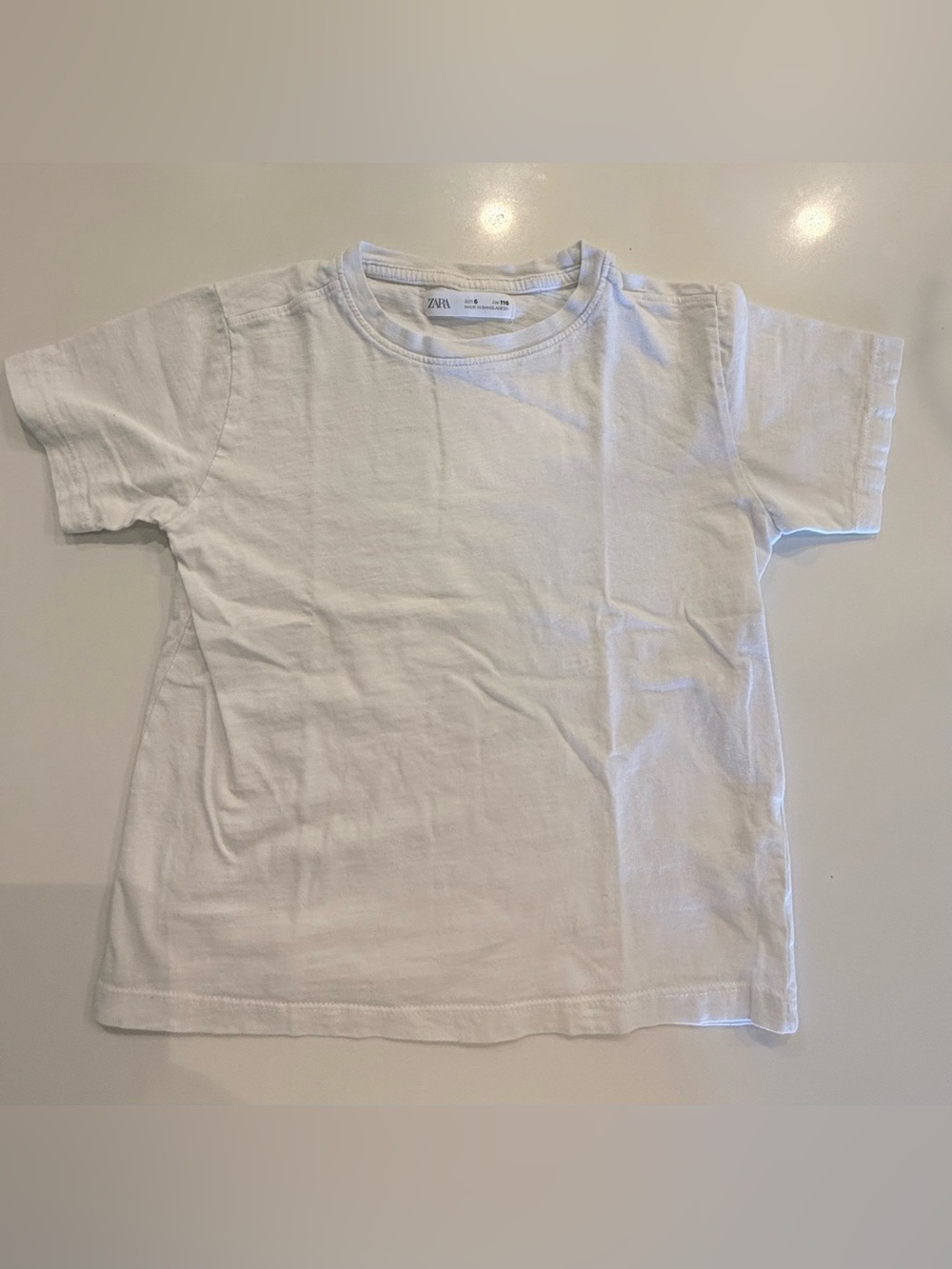 Zara Kids White Crewneck Short Sleeve Tee